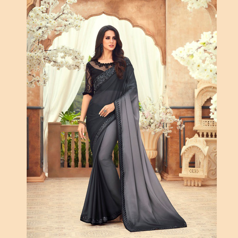 Black saree for clearance wedding