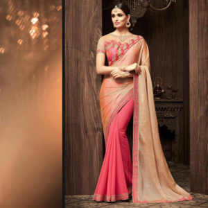 pink and gold - saree online sri lanka