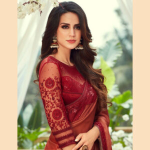 maroon saree blouse design - saree online sri lanka