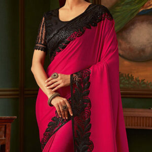 party wear saree blouse design